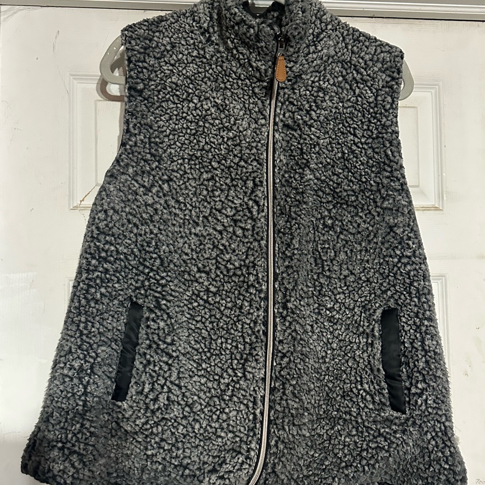 Chic Soul Charcoal Sherpa Vest